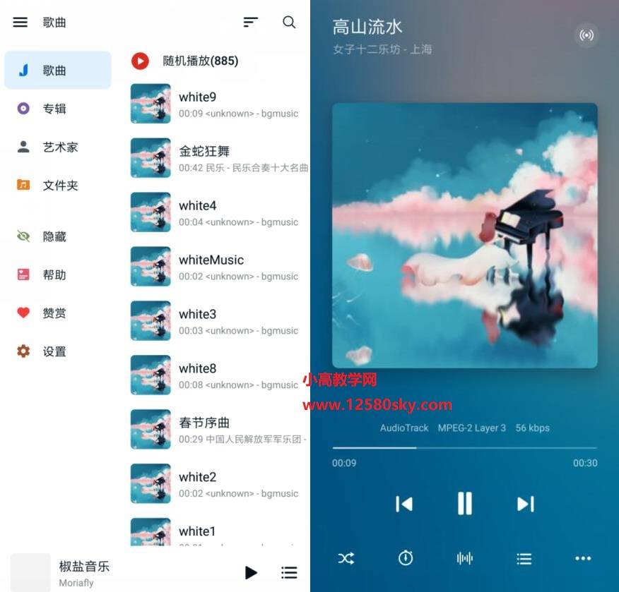安卓椒盐音乐v12.5.0-alpha01 可悬浮歌词的播放器插图