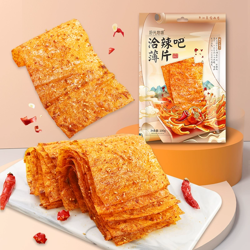 拾光悠味-洽辣吧薄片100g解馋小零食平江辣片儿时怀旧